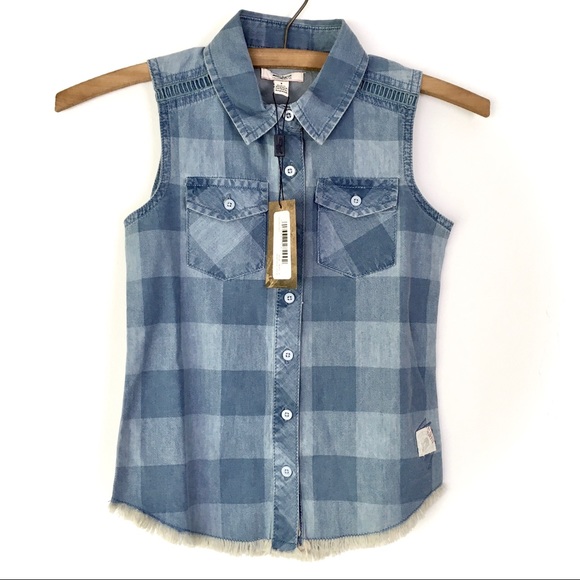 NWT Girls 6T Silver Jeans Top - Picture 1 of 5